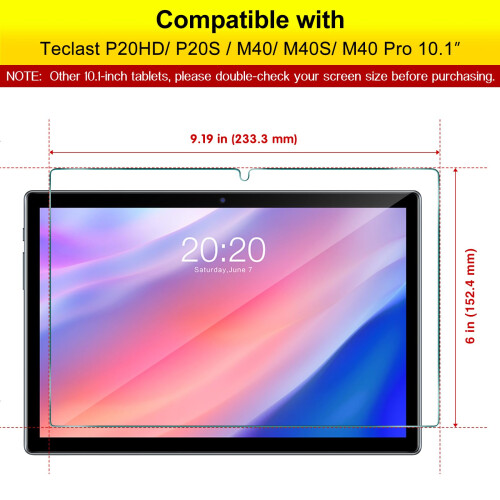 GOZOPO Screen Protector for Teclast P20HD/P20S 10.1 inch Android 16 Tablet 1