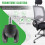 50mm Office Chair Roller Castor Wheels - Set of 5 - Black 5