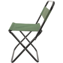 Tragbarer, faltbarer Campingstuhl mit Rückenlehne, leichter, kleiner grüner Outdoor-Hocker