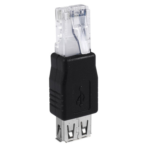 USB A Buchse auf Stecker Ethernet RJ45 Stecker-Adapter Neu 1