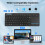 Bnnwa Multi-Device Wireless Keyboard with Trackpad, Bluetooth Keyboard with Big Size Touchpad,Support 3 Devices for PC,Windows, Android, Chrome OS, L 5