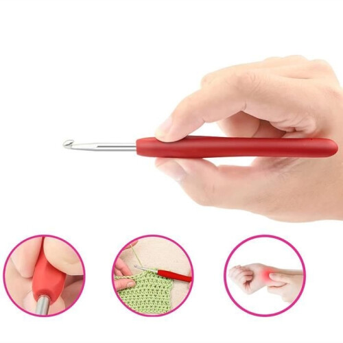 Crochet Hook Needle Set - 41 Pieces - Ergonomic - Sizes from 2 to 8 mm - Assorted Colors 1