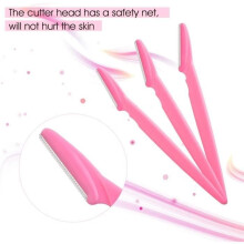 Precision Eyebrow Razor - ZGEER - 20 pcs - Stainless Steel Blade - Safety Net - Portable
