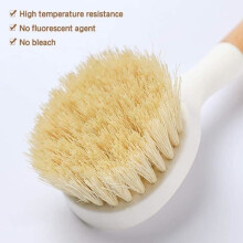 Küchenspülbürste, Spülbürste mit langem Griff, WOVTE 2-teiliges Sisal-Reinigungsbürsten-Set