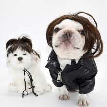 Dog wig, pet costume, pet headwear, festival costume