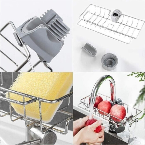 Faucet Sponge Holder - Stainless Steel - Rustproof - Durable - No Drilling Required