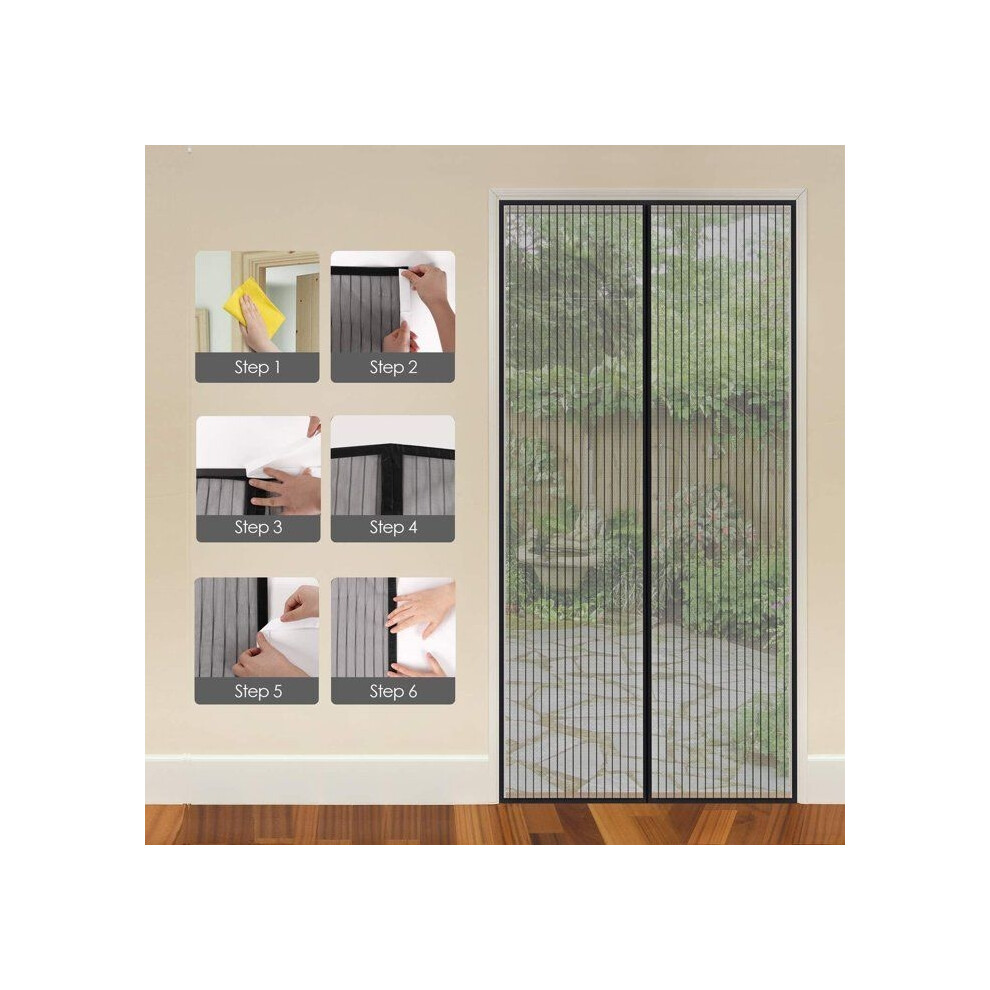 Freosen Magnetic Door Mosquito Net - 120X220cm - Self-Closing - Adhesive Strip 9149891715271