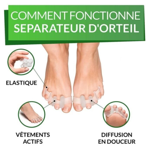 Toe Separators - Silicone - 3 Pairs - Hallux Valgus Corrector - Relaxation
