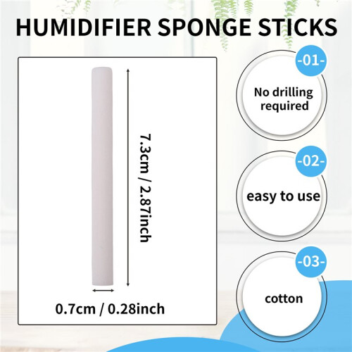 10Pcs/Pack Humidifier Filter Replacement Cotton Sponge Stick for Usb Humidifier Aroma Diffuser Mist Maker Air Humidifier
