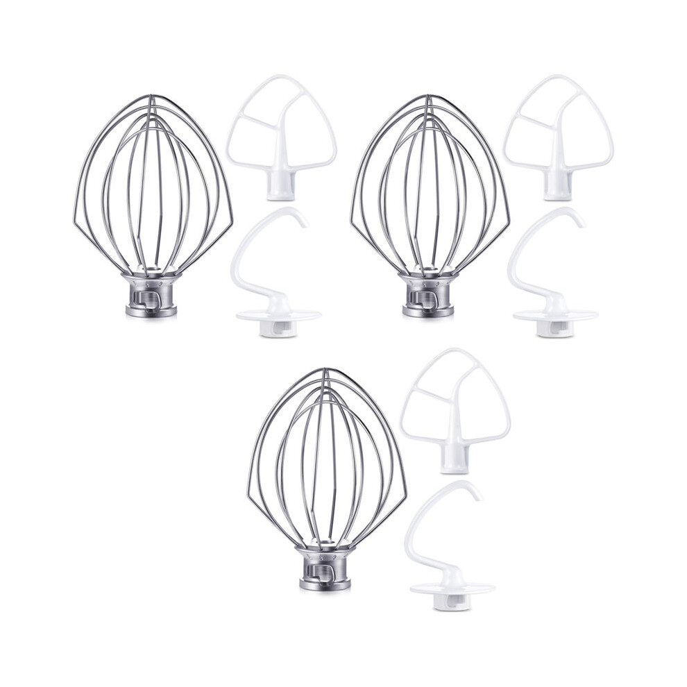 Blender Kit For K45dh Dough Hook,K45ww Wire Whip,K45b Coated Flat Blade Scraper,9 Pcs Bowl Vertical Mixer Repair Kit 6034096211235
