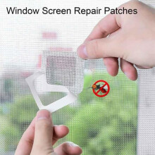 Mosquito Net Repair Patch - FOLAYA - 20pcs - Hook and Loop Fastener - Fiberglass - Gray
