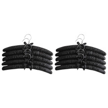 15 Pouces Grands Cintres Rembourrés En Satin, Cintres En Soie pour Vêtements de Mariée, Manteaux, Costumes, Chemisier (Noir, Paquet de 15)