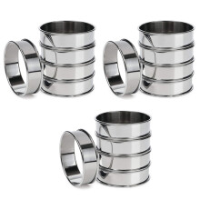 15 Pieces Double Rolled Tart Rings Round Muffin Rings Crumpet Rings Circular Tart Rings for Home Restaurant Baking Tools