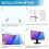 SOPPY 23-24 inch Universal Blue Light Blocking Screen Protector Panel for Desktop Monitors, Anti UV and Blue Light Screen Filter for Monitors, Frame 6