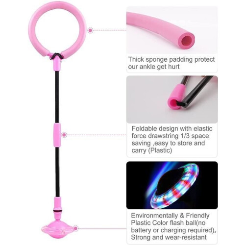 Skipping Rope - Flash - Ankle Model - PP and PVC Material - Foldable Design - Flashing Light 2