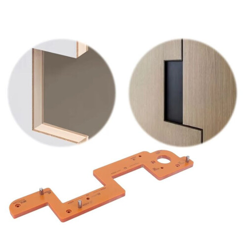 Arc Grooving Auxiliary Tool Handlefree Slotting Mold Woodworking Round Corner Radius Template for Wardrobe Handle 2