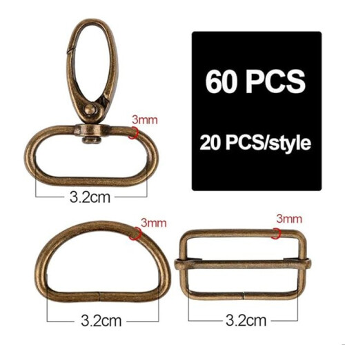 Haberdashery Accessories - BIGILANTUH - Handbag Snap Hook - 3.2 cm - Bronze 1