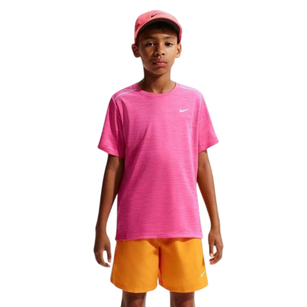 Nike (7-8 Years, Rush) Boys Miler Dri-Fit Training Top Multicoloured