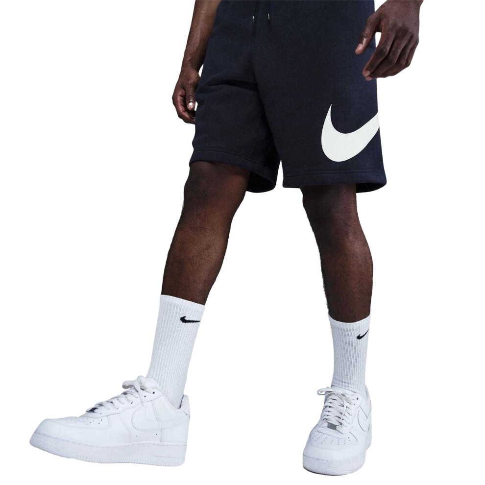 Nike (L, Navy) Mens Club Fleece Sweat Shorts Blue,Multicoloured