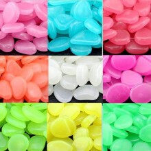 Decorative Pebbles - Fluorescent Stone - 100 Pieces - Non-toxic Resin - Purple