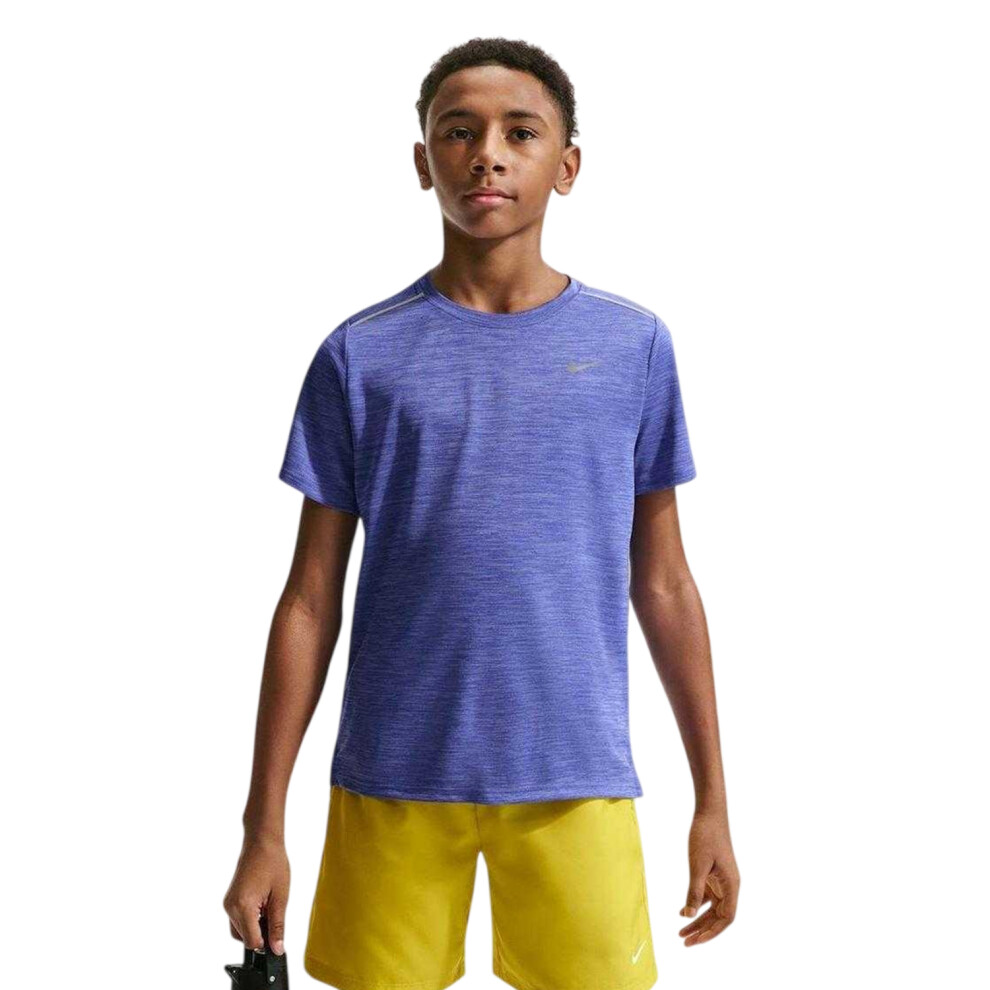 Nike (7-8 Years, Lapis ) Boys Miler Dri-Fit Training Top Blue