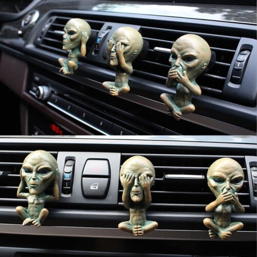QIILU Auto-Lufterfrischer – Alien-Clips – 3 Stück – Abnehmbar – Harz 1