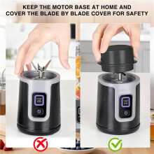Récipient Mélangeur de Rechange de 532 Ml (18 Oz), Couvercle, Bec Verseur Étanche et Protection pour Lame, Sans BPA pour Blast Noir