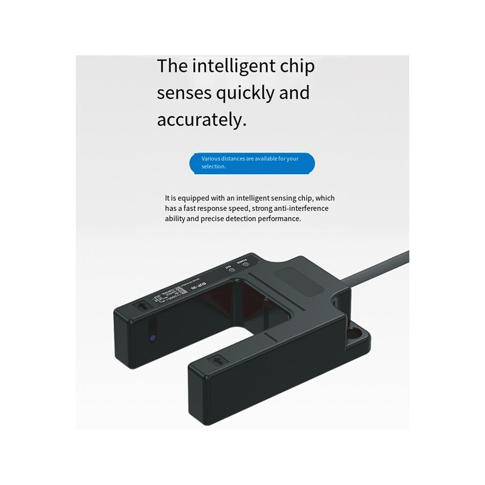 Bup-30Mm Npn Slot Type Photoelectric Sensor 12-24V Npn Through Proximity Sensor 6031203065057