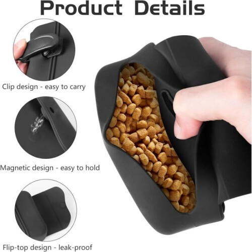 Treat bag - Not specified - Pack of 2 - Silicone - Magnetic - Practical for training 1