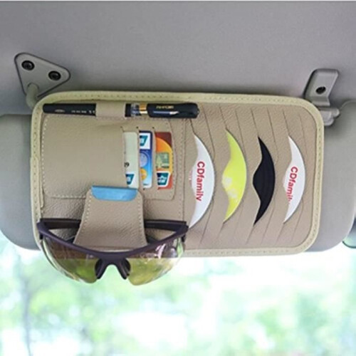 Storage Bag - Sunshade - PU Leather - 8 CDs - 3 Electronic Cards 1