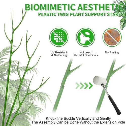 Support pour plantes - YYV - 100 cm - Vert - Plastique - Universel 1