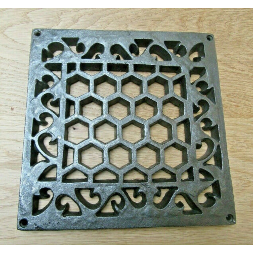9'' x 9'' Heritage Flat Grille Cover Vent Antique Iron 1