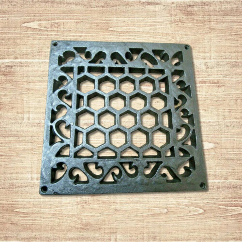 9'' x 9'' Heritage Flat Grille Cover Vent Antique Iron 2