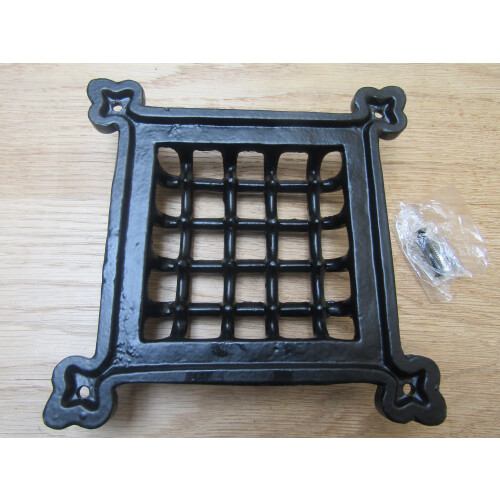 6" Gothic Medieval Grille Cover Black Antique 2