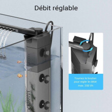 SunSun JP-092 hoekfilter voor nano-aquariums met geïntegreerde 250 l/u 3 W aquariumpomp, intern filter voor aquariums