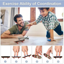 Mini Finger Skateboards - Set of 10 Professional Mini Skateboards, Mini Skateboards for Children or as Skateboard Decoration