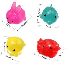 Set of 8 Jumbo Glitter Mochi Squishy Sensual Soft Toys, Squeeze Fidget Toys, Classroom Rewards, Goody Bag Filler