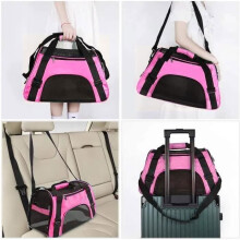 Carry bag - KITYTETY - 47 x 30 x 23 cm - Pink - Waterproof canvas - Removable hard panel