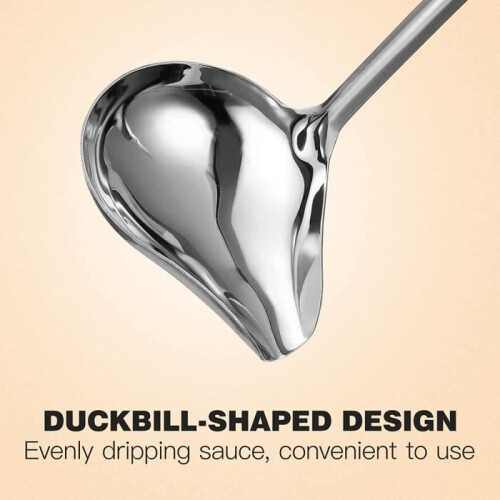 Sauce Spoon - 2 Pieces - Stainless Steel - Convenient Pouring Spout - Precise Serving 2