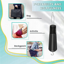 4Pcs Button Helper Tool with Non-Slip Grips to Help with Shirts, Coats, Button Hook Aids for the Elderly and Arthritic