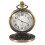 Retro Antique Bronze Spiderweb Pattern Pocket Watch Quartz Clock Necklace Pendant 5