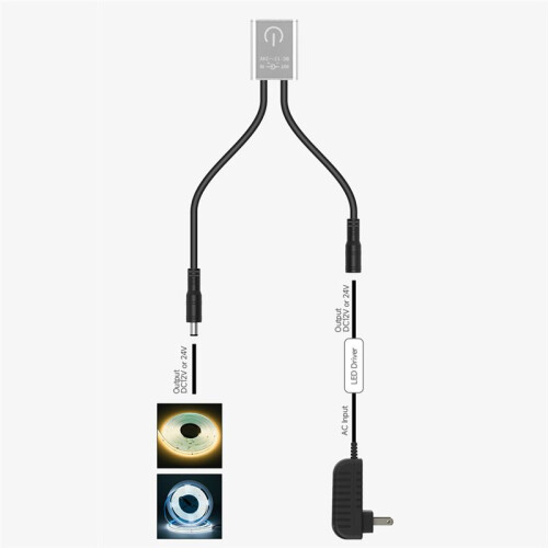 12V 24V Touch Dimmer  Brightness Adjustment Monochrome /Off Touch Dimming  Controller for Cabinet Light 2