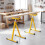 Costway 2-Pack Folding Roller Stands Roller Heads & Edge Guides For Table Saw 4