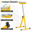 Costway 2-Pack Folding Roller Stands Roller Heads & Edge Guides For Table Saw 5
