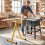 Costway 2-Pack Folding Roller Stands Roller Heads & Edge Guides For Table Saw 10