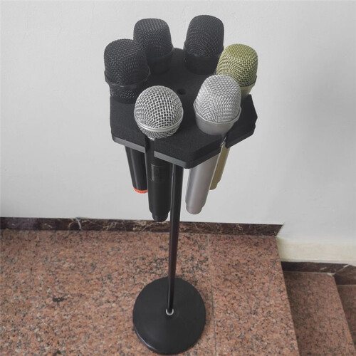 Handheld Microphone Holder Stand Multiple Mic Stand Windscreen Shock Mount Microphone Clip 1