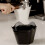 Coffee Grounds Bucket Polygons Espresso Grounds Dump Bin Multipurpose Espresso Disposal Bucket for Home/Office White 4