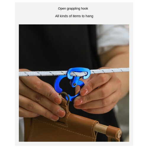 Aluminum Alloy Camping Wind Rope Buckle Automatic Buckle Multi-Function Hook Automatic Buckle O-Type Buckle 1
