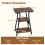 Costway End Table with Charging Station 3-Tier Industrial Side Table Nightstand 3