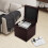 Costway Ottoman Made of Artificial Leather Seat Cube with 30L Storage Space 6